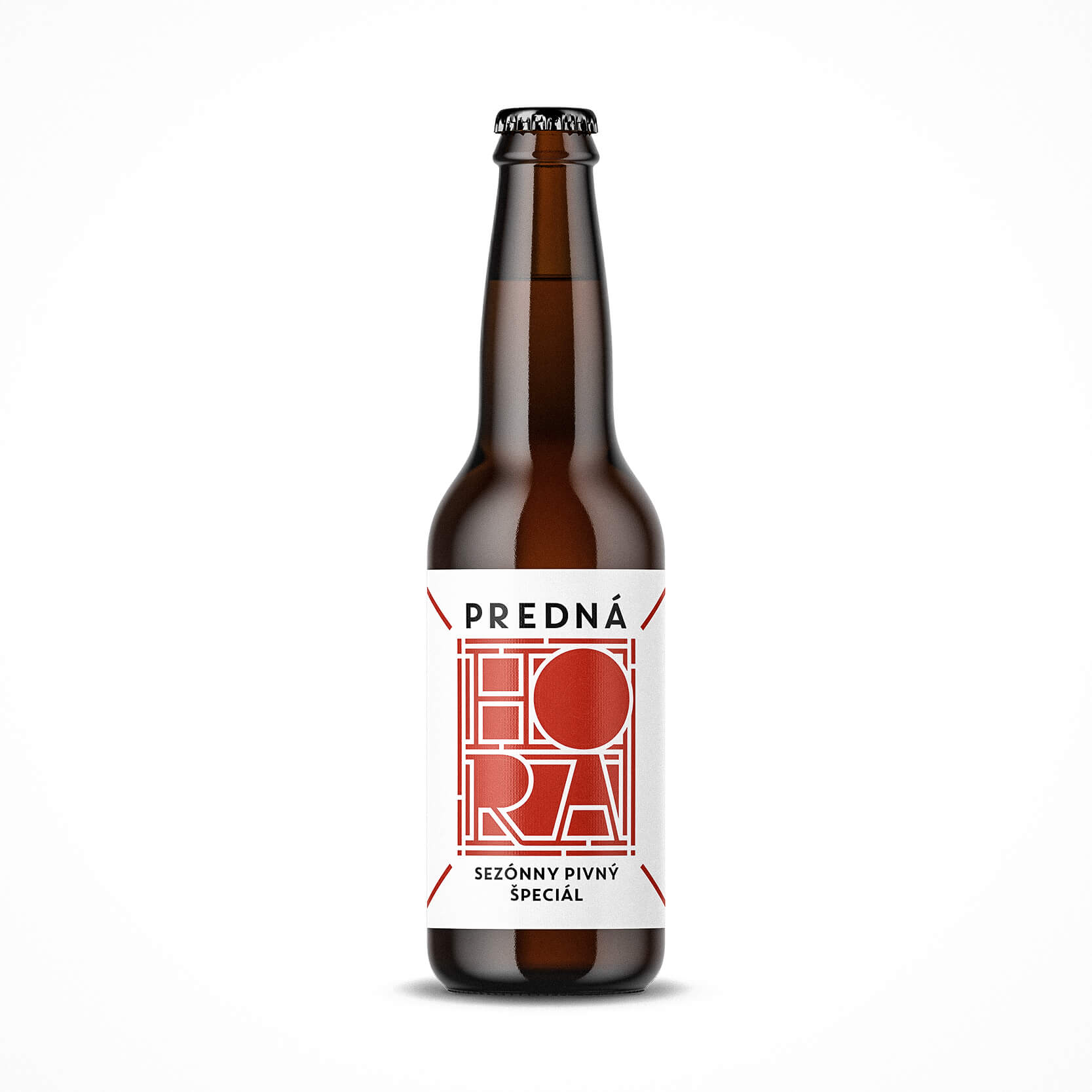 Etiketa na pivo, obalový dizajn pivný špeciál Predná Hora