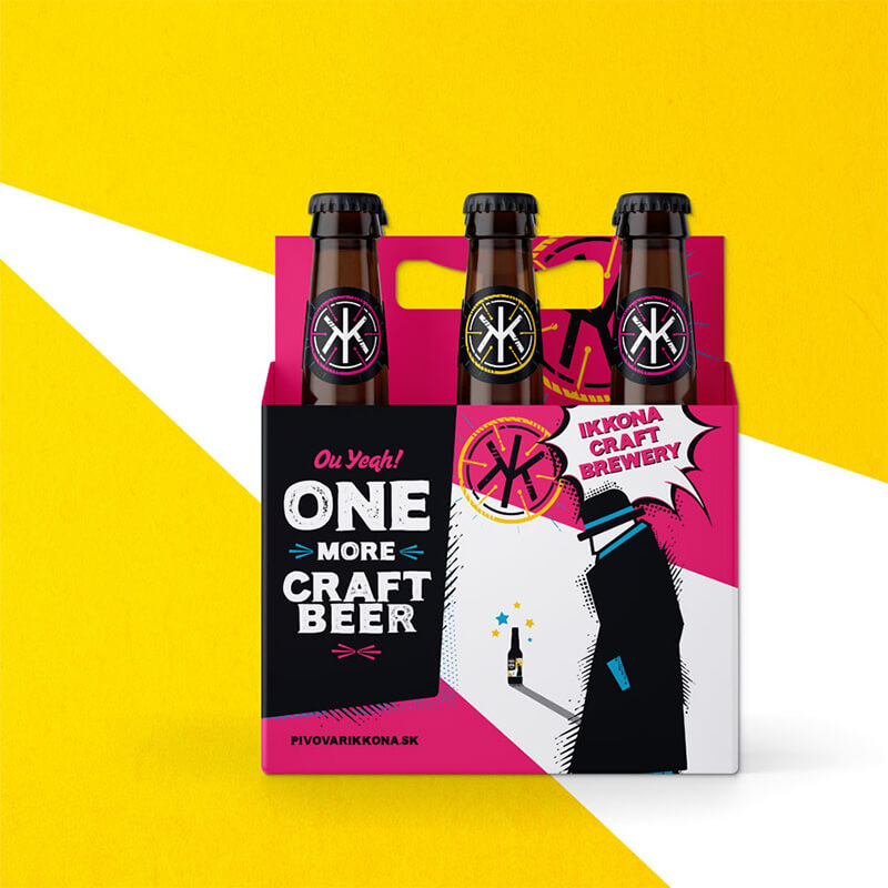 Packagin design, Six Pack for One More IPA - IKKONA craft brewery