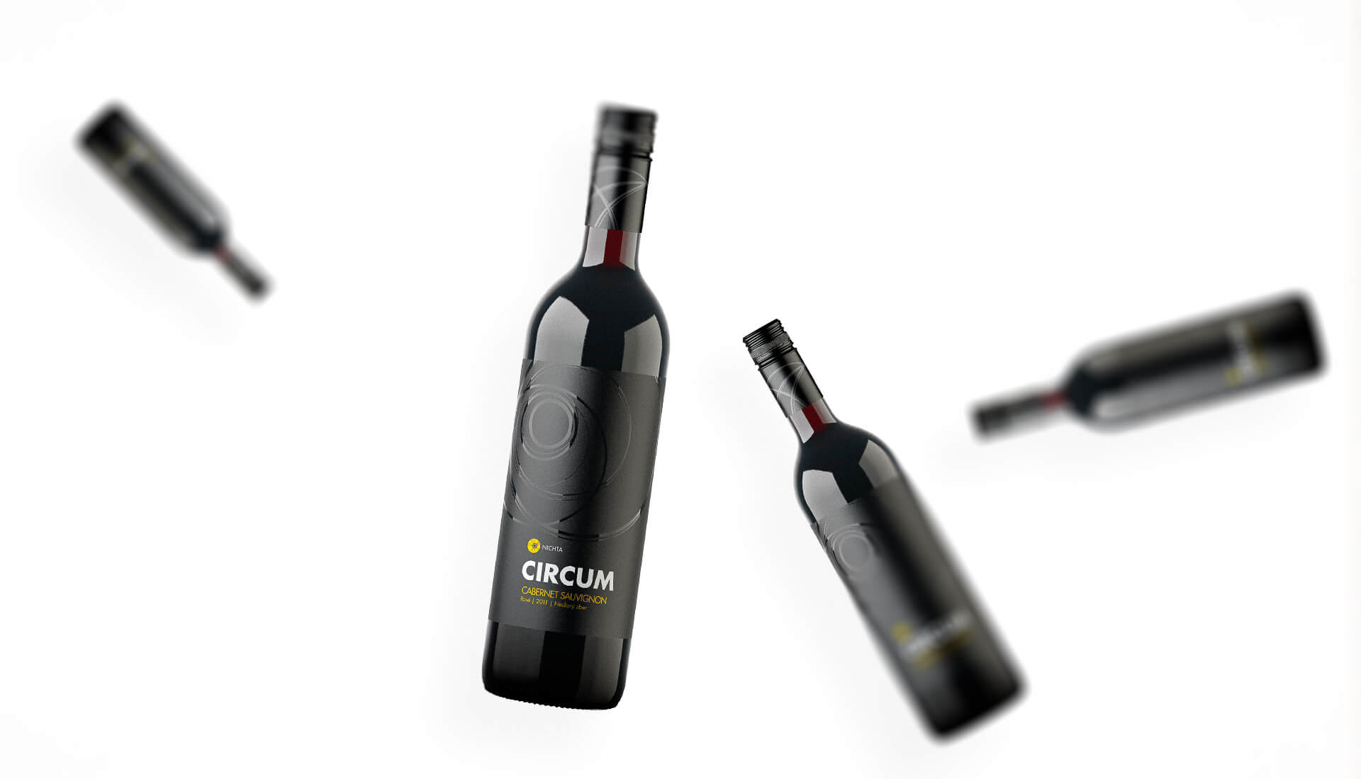 Wine label packaging design CIRCUM NICHTA winery red wines 2