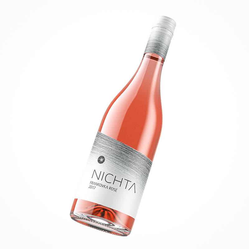 Wine label packaging design NICHTA winery rose wine